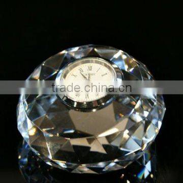 New crystal clock paperweight for center pieces