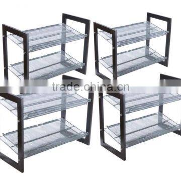 Vivinature Home 2 Tier Mesh Shoes Rack and Groceries Storage photo-2