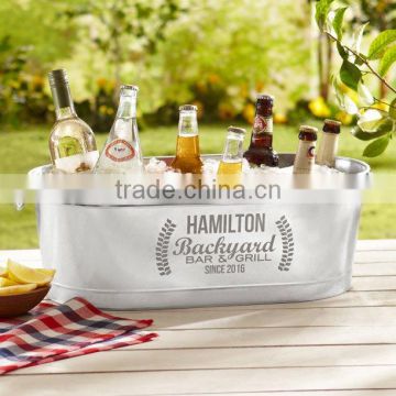 Galvanized Metal Camping Beer Tub