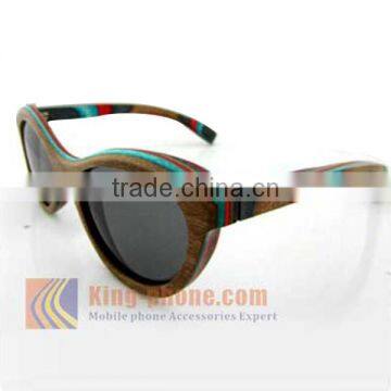 High Quality Wholesale Maple Wood Rainbow Wooden Sunglasses photo-5