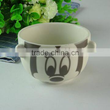 Chaozhou Supplier Stocked White Ceram Bowls With Flower Decal Household Bowls photo-3