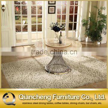 Mirror Silver Round Rotating Dining Table for Hotel photo-5