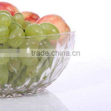 Set 5 Engraving Large Clear Decorative Glass Salad Bowls