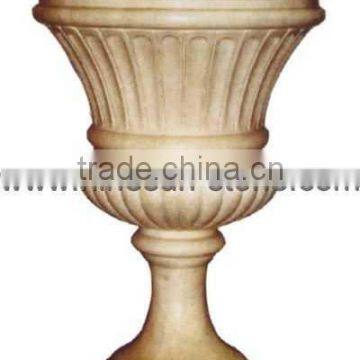 Yellow Marble Flower Pot