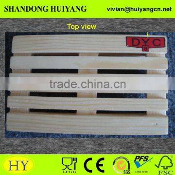 Custom Natural Unfinished Pallet Shaped Wooden Coaster photo-2