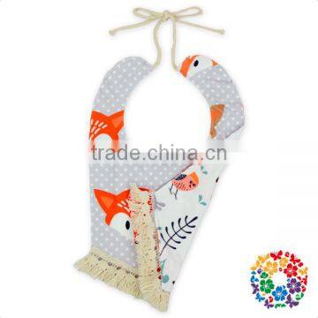 Rainbow Polka Dot Tassel Newborn Toddler Tassel Adjustable Soft Bibs photo-4