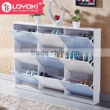 Modern Style Cabinet for Shoe Storage Home Entryways Wood Shoe Rack Wooden Shoe Cabinet photo-2