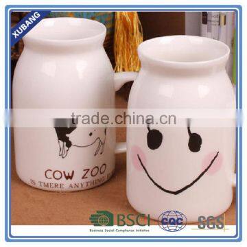 White Ceramic Milk Mug With Silicone Lid and Sleeve photo-6