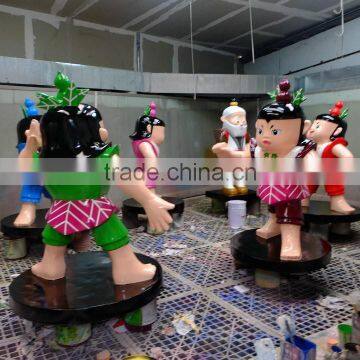 Indoor fiberglass cartoon sculpture