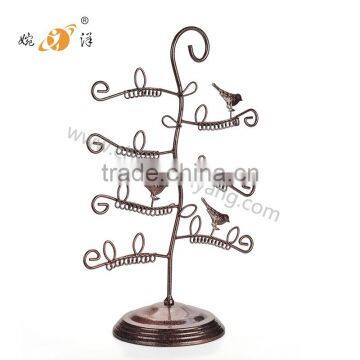 Metal display stand for jewelry bird earrings holder