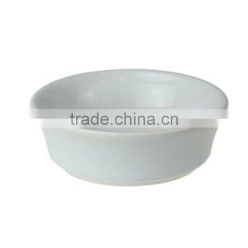 white color shallow stoneware salad bowl