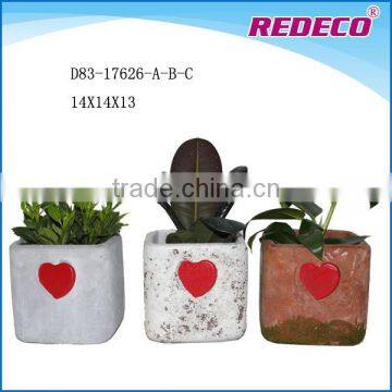 Home decoration concrete balcony flower pot for sale