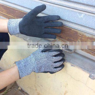 NMSAFETY EN388 4544 latex coated cut resistant gloves