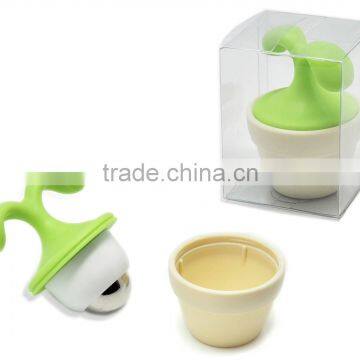 Flowerpot shape facial massager