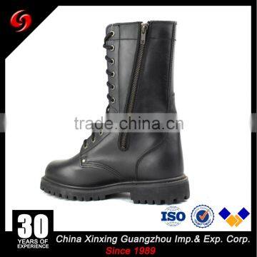 100% genuine leather military boots with zipper/lightweight army boots