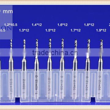 Titanium Coat Carbide 1.1-2.0mm PCB Carbide milling CNC Cutting Bits Millinging Cutters Kit for Engraving Milling Machine