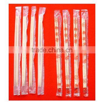 Plastic covered disposable bamboo chopstick