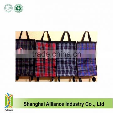 Foldable Shopping Bag Cart with Two Wheels Nylon