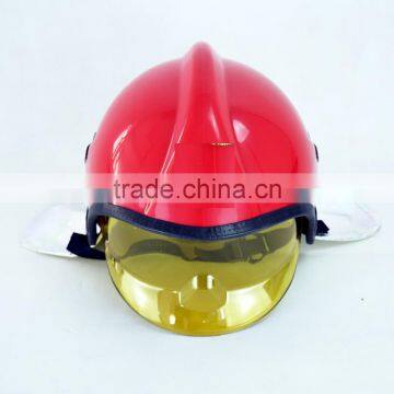 Yellow Europe Shockproof Fire Fighter Safety Helmet With Visor Face Shield For Fighter photo-2
