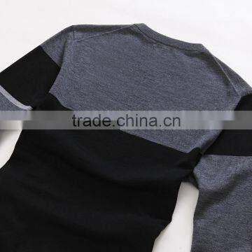 Men Latest Design Color Combination Wool Knit Sweater photo-5