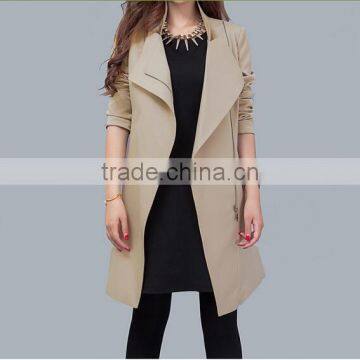 2014 autumn fashion body-con women wind coat