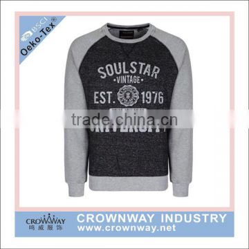 2016 new style two tone men hoodies with custom crack printing