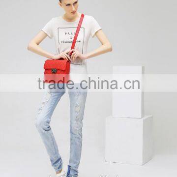 Autumn Latest New Design Women Funky Ripped Denim Jean Pants photo-5