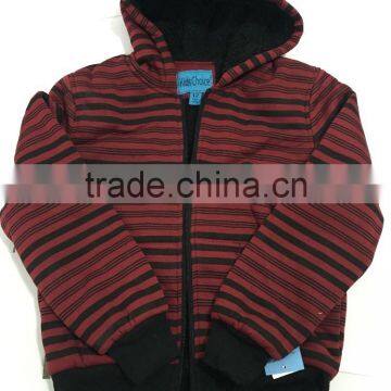 Children Coat Stripe Style Boy Zipper Jacket With Hoody photo-4