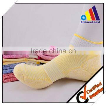 Customized adult semi-terry yoga platies hiking sport qick dry short socks