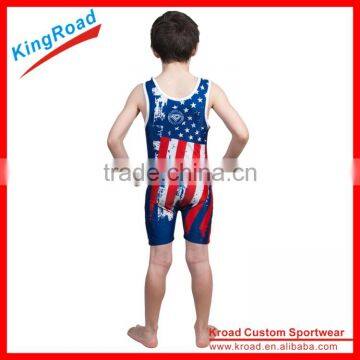 Kid's Wrestling Singlet Youth Custom Uniform With Free Design Service photo-2