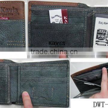 Fashion Golden factory men genuine leather patches work new wallet