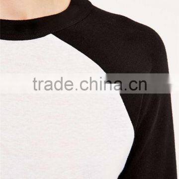 Crew Neck Wholesale 3/4sleeve Blank t Shirt Ringer t Shirt photo-3