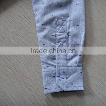 TC Fabric Printed Stand Collar Boys Shirt Long Sleeve photo-6