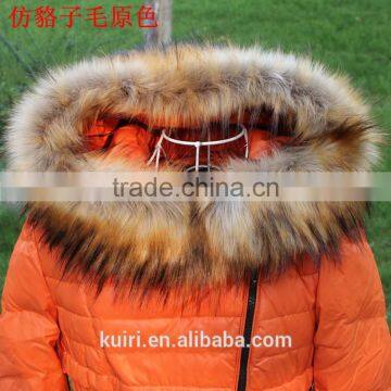 Man-made Fur Natural Large Faux Fox/raccoon Fur Collar / Fur Trim for Winter Coat Collar photo-5