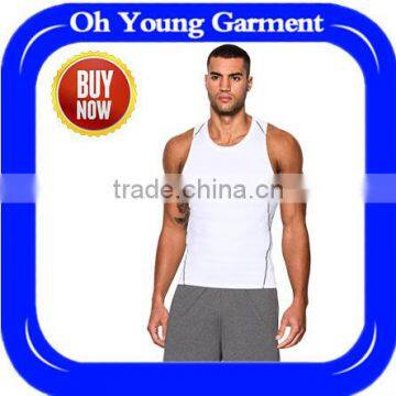 wholesales cheap custom mens tank top sports wear men white tshirt men underwear workout tank top fabric for tank top