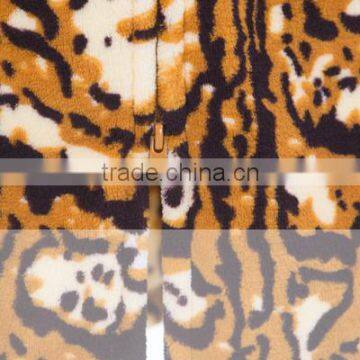 Women Sexy Animal Printed Fleece Fabric Bathrobe With Zipper photo-5