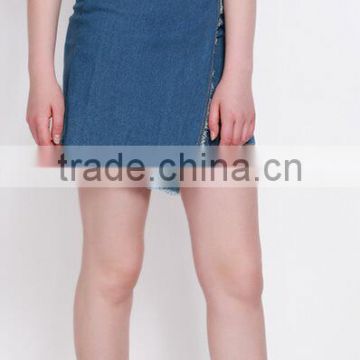 EY1844D Fashion Hot Sexy Denim Mini Skirt With Raw Hem For Women