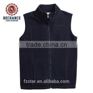 Unisex Varisty Polar Fleece Vest - Navy Blue