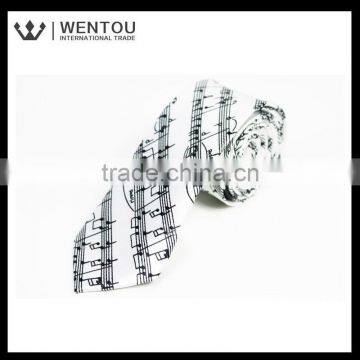 Wholesale Fashionable Musical Notes Printed Tie photo-3