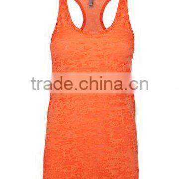 Next Level Apparel Ladies' Burnout Racerback Tank Top - Made From Pre-shrunk 65% Polyester and 35% Cotton. Comes With Your Logo. photo-5