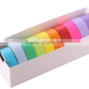 10 Pure Colors Washi Tape One Set Adhesive Paper Carton Packing photo-5