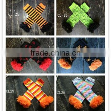 halloween baby girls leg warmer Multi colored leg warmers birthday- chiffon ruffle leg warmers - birthday leg warmers