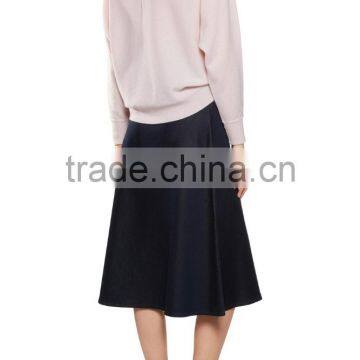 High Quality 100% Cashmere Ladies Slips On V-Neck Sweater With Ribbed Trims photo-3