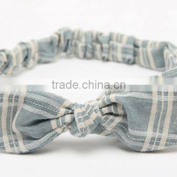 Plaid Yarn Dye Woven Fabric Headband for Kids photo-2
