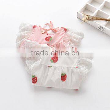 Wholesale Full Strawberry Printing t Shirt no Sleeve Children Tops Custom Pattern photo-6