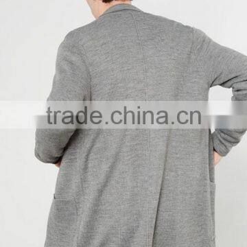 Best Selling Ordinary Gray Long Sweater Coat Cardigan for Men With Low Prices photo-4