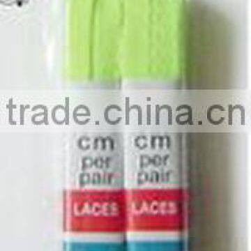 polyester green flat dress shoe laces