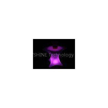 Small Purple LED Bar Tables Flower Shape For Coffee Shop / Illuminated Dining Table