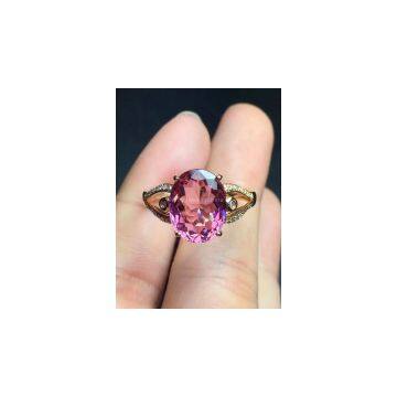 Neffly Fashion Nature Tourmaline Ring 18k Gold Diamond M1045R4378 photo-3