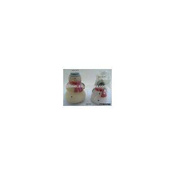 Christmas snowman candle - set of 2